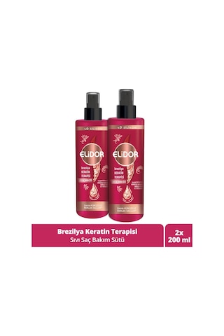 Elidor Brezilya Keratin Terapisi Sıvı Saç Bakım Sütü  2 x 200 ML