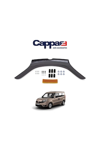 Cappafe Fiat Doblo Ön Kaput Koruyucu Rüzgarlık 4Mm Abs 2015-›