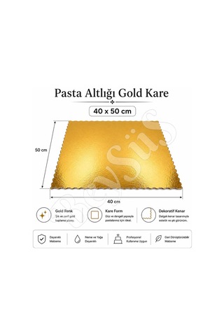 Pasta Altlığı Gold Kare 40x50 Cm