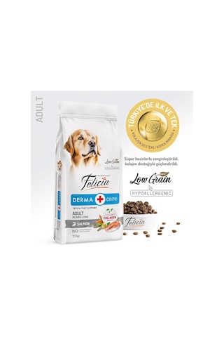 Kuru Köpek Maması, Somonlu, Az Tahıllı, Yetişkin, Büyük Irk, Hipoalerjenik, M, 15 Kg