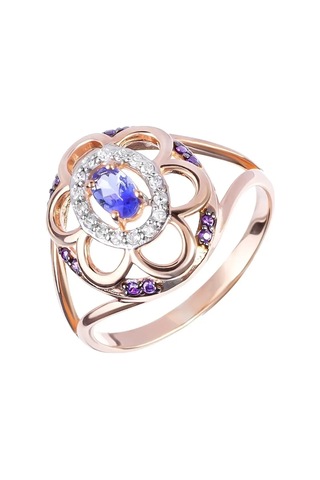 Pavlova Jewelry Gümüş, Altın Kaplama, Doğal Tanzanit Taşlı Yüzük 68648922 Diğer