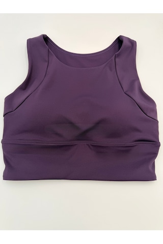 Sculpt Spor Sütyeni Yüksek Destek Toparlayıcı Fitness Yoga Spor Bra Mor