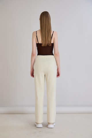 Sortie Collection Simli Örme Pantolon Bej