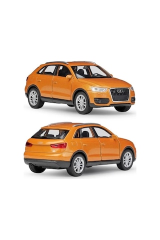 Welly Lisanslı Audi Q3 Çek Bırak Metal Model Araba 1:32-1:34 - Turuncu