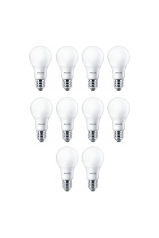 Philips 13W 100W Led Ampul Beyaz 6500K 10 Adet E27 Duy