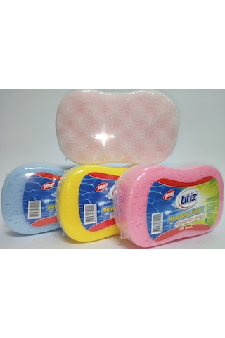 Titiz Çift Taraflı Masaj Banyo Süngeri