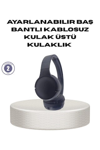 Mey İthalat Bluetooth 5.0 Siyah Kablosuz Kulaklık 18 Saat Batarya Katlanabilir Tasarım