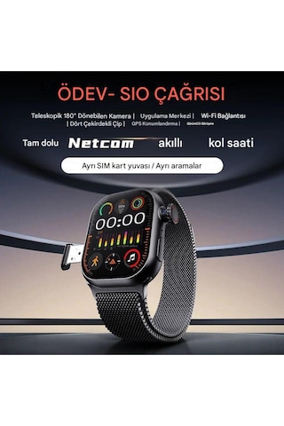 Hw S10 Call 5g Android Amoled Ekran Gps, Nfc, Kamera Yapay Zeka Destekli Akıllı Saat Btk Kayıt