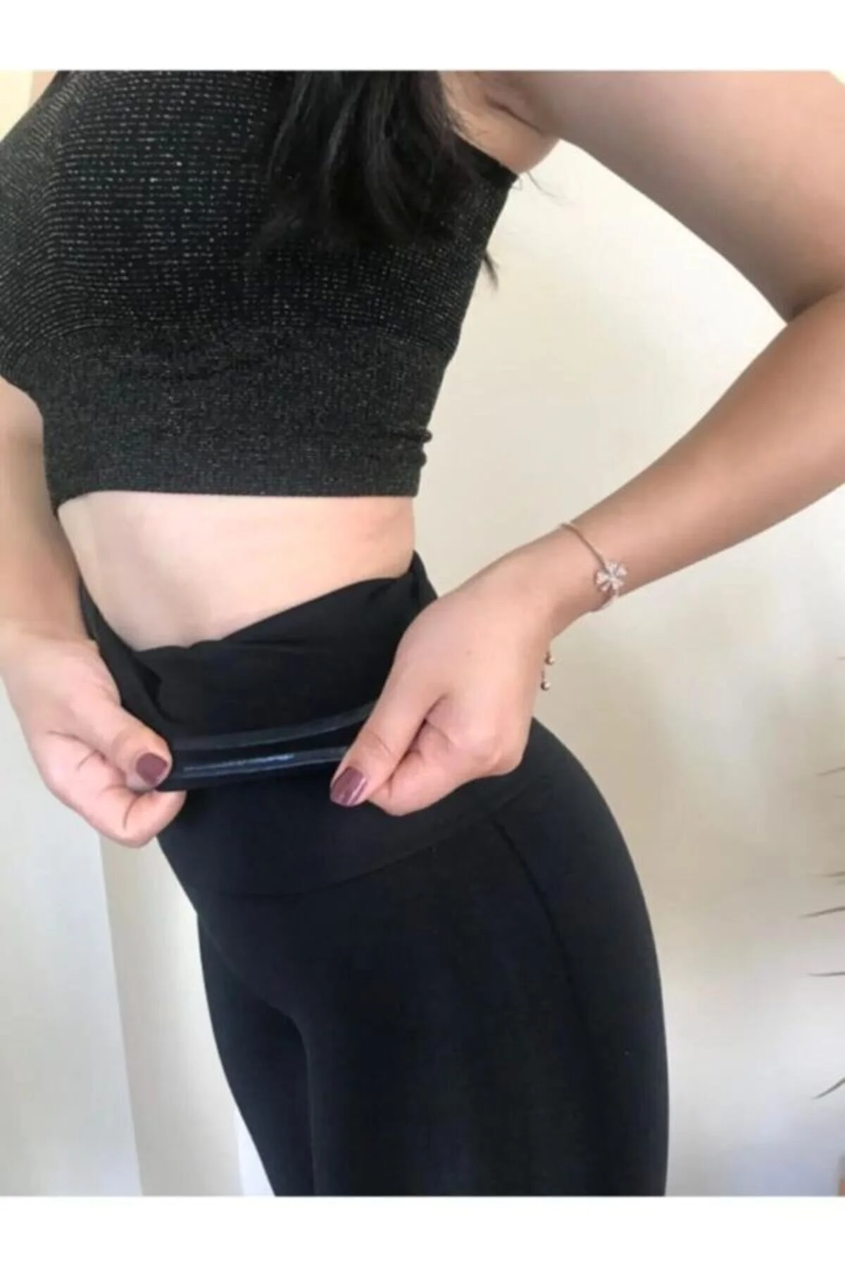 Perafit Kadın Siyah Yüksek Bel Tayt Karın Basen Korse Tayt Esnek Ve Rahat Spor Taytı Günlük Tayt