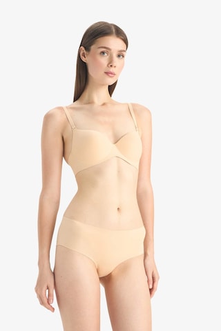 Defacto Micro Kaplı Yarım Dolgulu Balenli Tişört Bra-fall İn Love C1525ax25aubg392 Bej