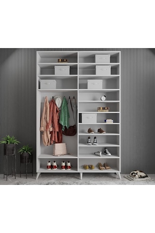 Açelya Portmanto Vestiyer Beyaz M8- 160 cm