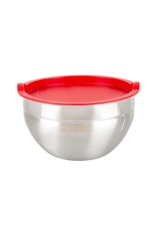 Emsan Damla Paslanmaz Çelik Saklama Kabı Kırmızı 20 Cm
