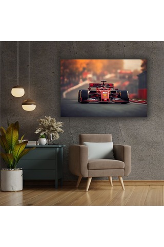 Formula 1 Motors Temalı Dekoratif Cam Tablo -24
