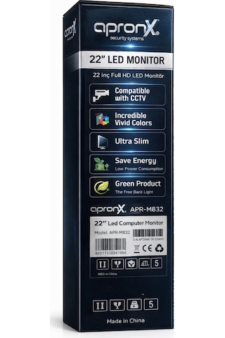Apronx Apx-nws22 22" Led 1080p Vga+hdmi+ses Monitor