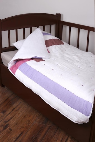 %100 Pamuk Çocuk Müslin Yorgan - El İşlemeli 100x150 Cm - Ztd200