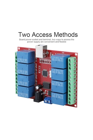 Springsun 12v 8 Yollu Bilgisayar Usb Kontrollü Röle Modülü - Kararlı Bağlantı, Çift Güç Girişi, Wın7/xp Desteği