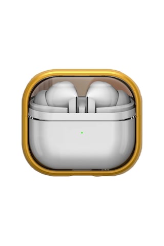 E2m Apple Uyumlu AirPods 4 Crystal Standlı Kılıf Sarı Sarı