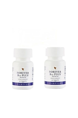 Forever B12 Plus Folik Asit ve B12 İçeren Takviye Edici Gıda 2 x 60 Tablet