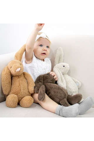 Sepeti Babyjem Uyku Arkadaşım Oturabilen Tavşan 30 Cm 730 Açık Kahve Najmaddin Açık Kahverengi - Beyaz