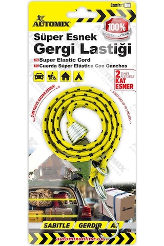 Süper Esnek Gergi Lastiği - 2 Metreye Kadar Esner Bagaj Tavan