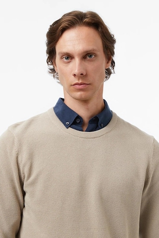 Nautica Erkek Bej Classic Fit Kazak-11578 Bej