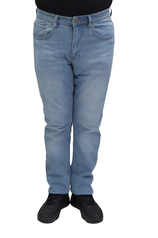 Hacker Denim Hacker Dmctekstil Erkek Y877 Yüksek Bel Rahat Kesim Boru Paça Jean Pantolon Açık Mavi