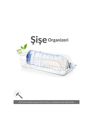 Jet's Home Şişe Organizeri Bpa Free Buzdolabı Düzenleyici Darbeye Dayanıklı Kutu Organizeri Şeffaf