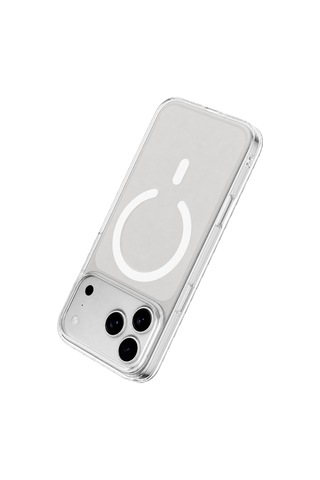 Apple Uyumlu iPhone 18 Pro Max Combo Sert Şeffaf Magsafe Kapak - Şeffaf