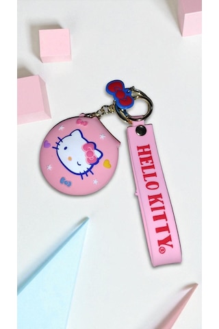Hello Kitty Temalı Sevimli Aynalı Anahtarlık Ve Çanta Aksesuar