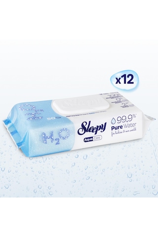 Sleepy AquaCare H2O Yenidoğan Islak Bebek Havlusu 12x50