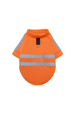 Geeksen Köpek İçin Traktörlü Reflektörlü Sweatshirt Turuncu - S