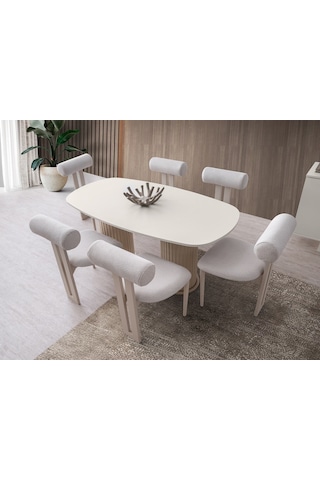 Narin Mdf Yemek Masası+6 Adet Sandalye Aytaşı