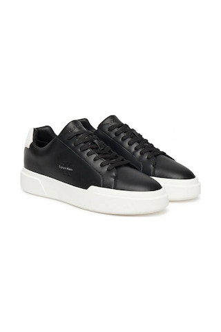 Calvin Klein Chunky Cupsole Bağcıklı Deri Erkek Siyah Sneaker Ym0ym01344-06w Siyah