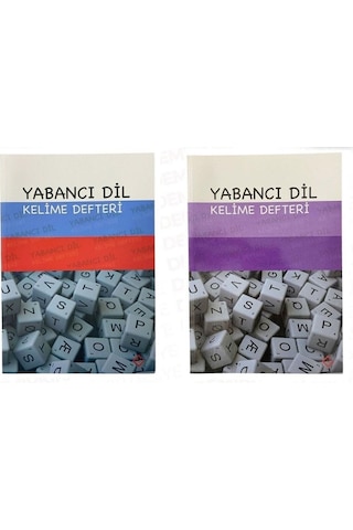 Yabancı Dil Kelime Defteri 4 Adet Çok Renkli