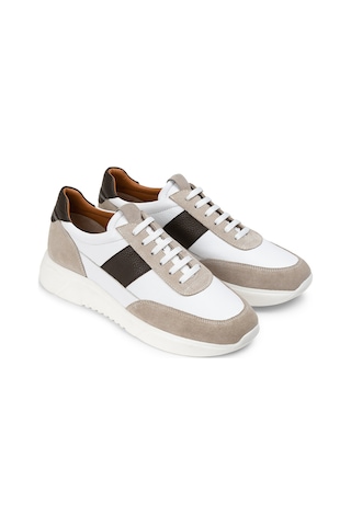 Deery Hakiki Süet Bej Erkek Sneaker Ayakkabı - 01963Mbeje01 Bej