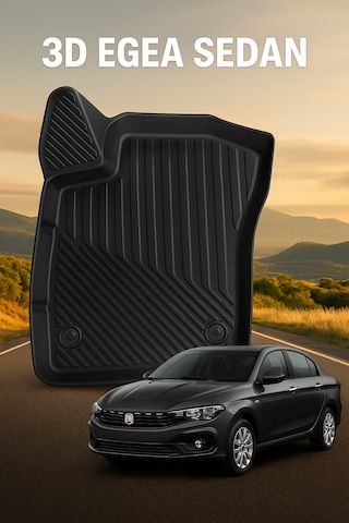 Fiat Egea Sedan 2015-2025 Uyumlu 3d Oto Paspas Premium