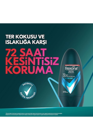 Rexona Active Dry 72H Erkek Roll-On Deodorant 2 x 50 ML