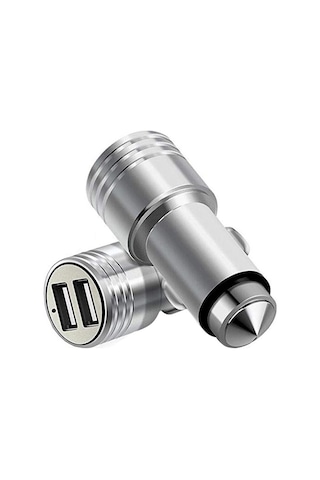 Powerway X-633 2.4A Çift Usb'Li Metal Araç Çakmaklık Şarj Cihazı