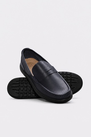 Fast Step Hakiki Deri Erkek Casual Ayakkabı 934ma130 Lacivert Deri