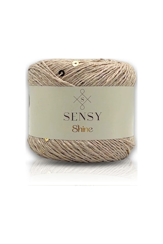 Sensy Shine Pullu Örgü Ipi Sütlü Kahve