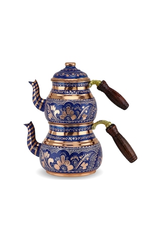 Middle Mavi Bakır Çaydanlık 2,5 Lt