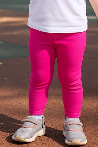 Kız Bebek Tayt Düz Renk Likralı Kumaş Esnek Fuşya