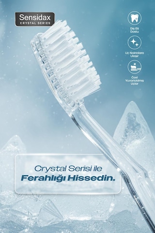 Sensidax Crystal Serıes-diş Fırçası- Hassas Diş Eti Ve Dişler İçin Orta Sert Kıl Medıum-koruma Kapaklı