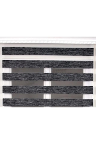Antrasit Bambu Zebra Perde Antrasit