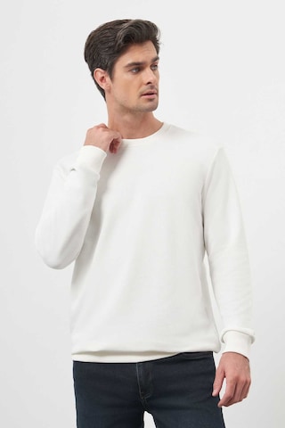 Morven Erkek Beyaz Basic Bisiklet Yaka Sweat-shirt 25ks063005600 Beyaz Beyaz