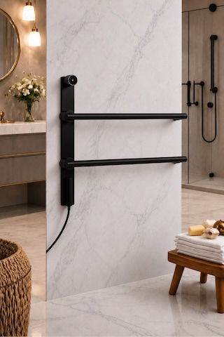 Elektrikli Havlupan 50x90xh100 Cm 60 Watt 65 C Siyah