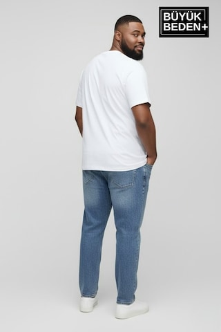 Superlife Büyük Beden Erkek Basic 3xl-6xl Bisiklet Yaka 3'lü Tişört Seti Spr26bts510+3 Whıte-navy-black