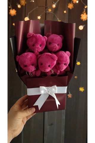 Sevgililer Ve Doğum Gününe Özel Ayıcıklı Buket