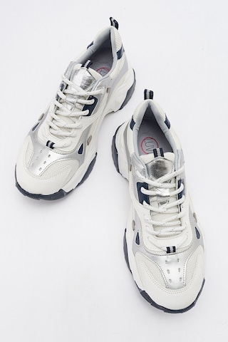 Luvishoes Lecce Beyaz-laci Kadın Spor Ayakkabı Beyaz - Lacivert
