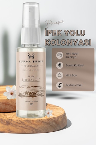 Bursa Şehir Kolonyaları, 5'li İpek Yolu Kolonyası, Parfüm Etkili Mini Kolonya, Sprey Başlıklı